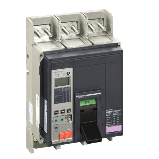 Schneider Electric Compact circuit breaker ComPact NS800N, 50 kA at 415 VAC, Micrologic 2.0 E trip unit, 800 A, fixed,3 poles 3d - 34404