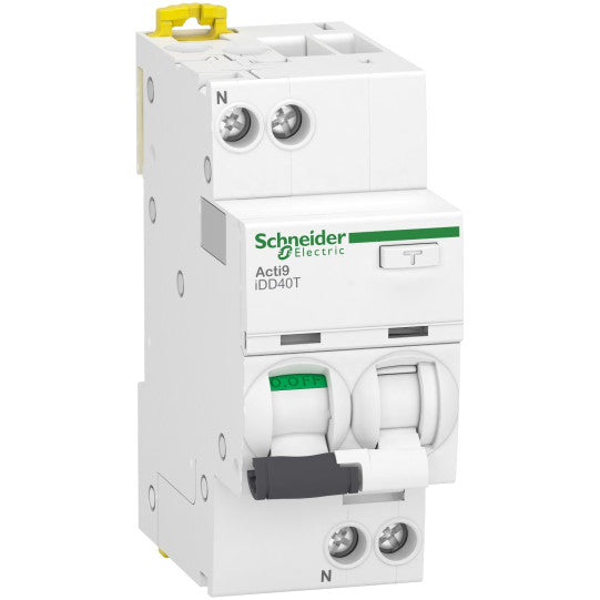 Schneider Electric Acti9 A9DA2616 - Acti9 iDD40T - residual current circuit breaker - 1P+N C 16A 4500A/6kA 30mA type AC - Schneider Electric