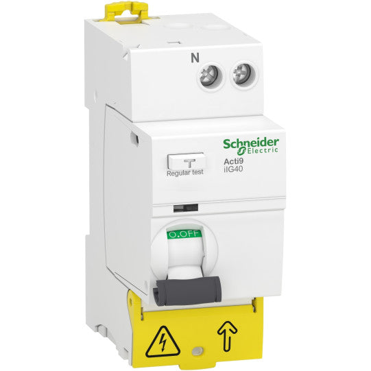 Schneider Electric Acti9 Acti9 iIG40 - residual current circuit breaker - 1P+N - 63A - 300mA - type AC - A9R77663