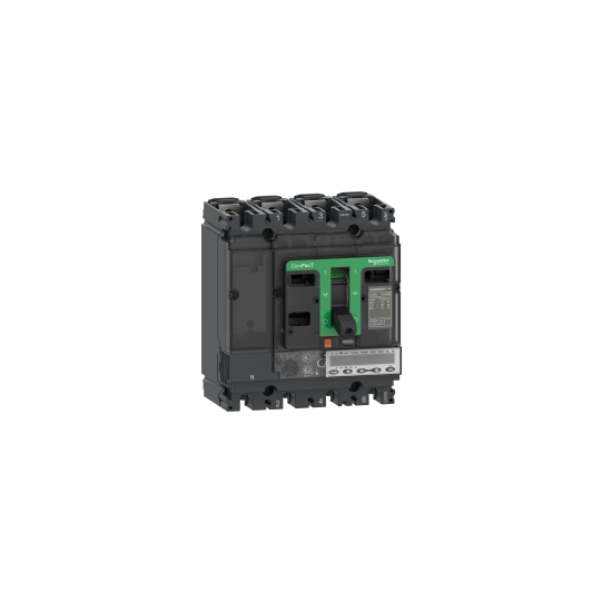 Schneider Electric ComPacT nouvelle génération circuit breaker ComPacT NSX100R, 200 kA at 415 VAC, MicroLogic 6.2 E-M trip unit 25 A, 3 poles 3d - C10R36M025