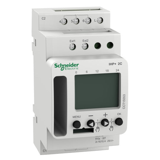 Schneider Electric Acti 9 Acti9 IHP+ 2C (24h/7d) SMARTw programmable time switch - CCT15553