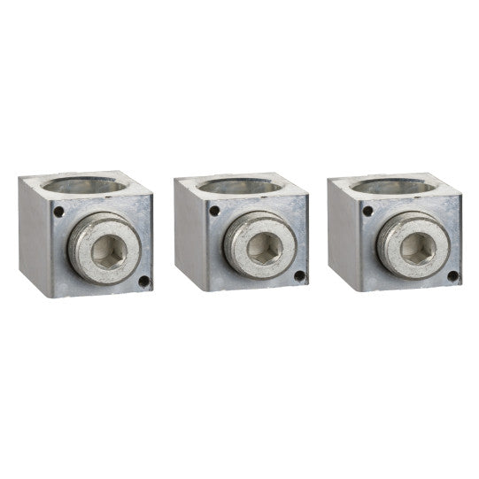 Schneider Electric SCHNEIDER aluminium bare cable connectors, ComPact NSX, EasyPact CVS, for 1 cable 35 mm² to 300 mm², 630 A, set of 3 parts - LV432479