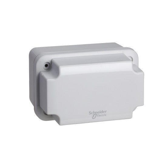 Schneider Electric Thalassa ABS box IP66 IK07 RAL7035 Int.H105W105D125 Ext.H116W116D133 Opaque cover H80 - NSYTBS111113H