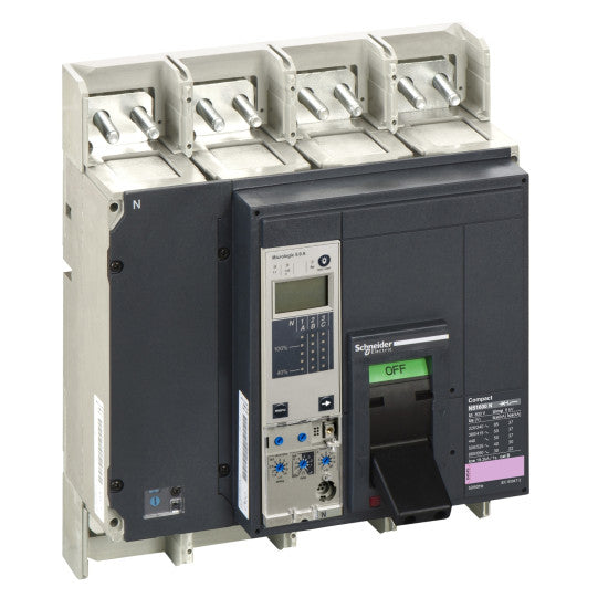 Schneider Electric Compact circuit breaker ComPact NS1600N, 50 kA at 415 VAC, Micrologic 5.0 E trip unit, 1600 A, fixed,4 poles 4d - 34438