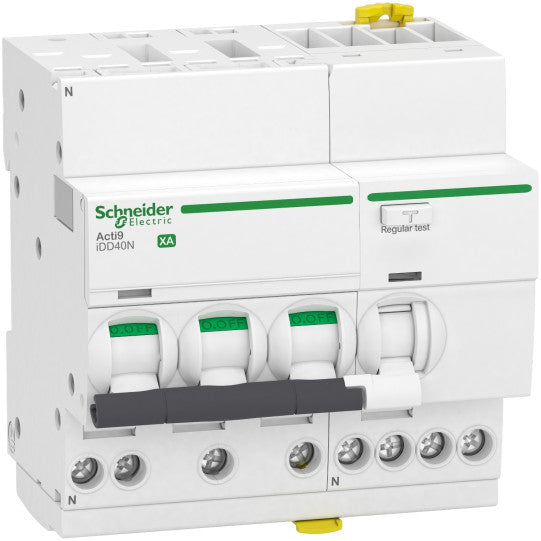 Schneider Electric Acti9 Acti9 iDD40N XA - RCBO - 3P+N - 16A - C Curve - 6000A/10kA - 300mA - AC type - A9DP7716