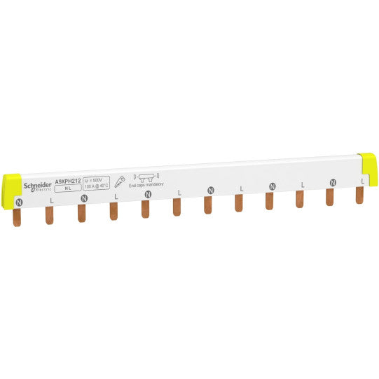 Schneider Electric Acti 9 Acti9 - comb busbar - 1L+N - 18 mm pitch - 12 modules - 100 A - A9XPH212