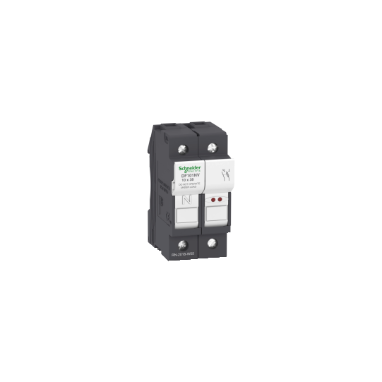 Porte-fusible TeSys DF, 1P+N 32A, fusible 10x38 mm, indicateur de ...
