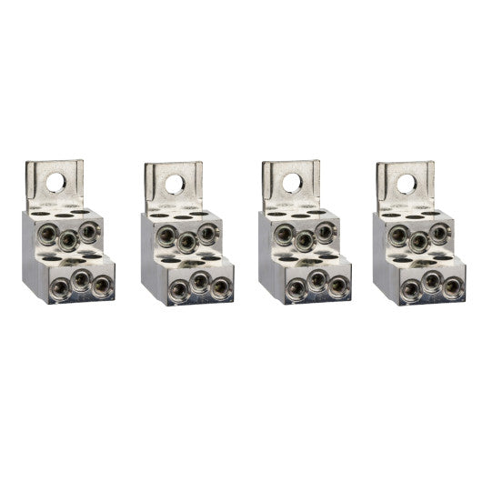 Schneider Electric SCHNEIDER aluminium bare cable connectors, ComPact NSX, for 6 cables 1.5 mm² to 35 mm², 250 A, set of 4 parts - LV429249