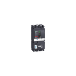 Schneider Electric Compact circuit breaker VigiComPact NSX160B, 25 kA at 415 VAC, TM-D trip unit 160 A, add-on Vigi MH module, 3P 3d - LV430340