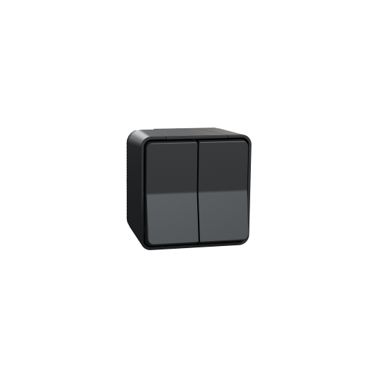 Schneider Electric Mureva Styl 2 Switch, Mureva Styl, complete product, 1-pole 2-way, electromechanical, 10AX, IP55, grey - MUR35022