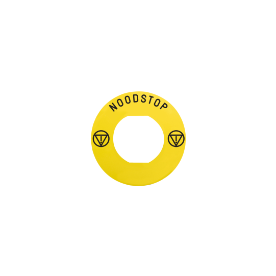 Schneider Electric SCHNEIDER Marked legend, Harmony XB4, Harmony XB5, Ø 60 for emergency stop, NOODSTOP/logo ISO13850 - ZBY9530M