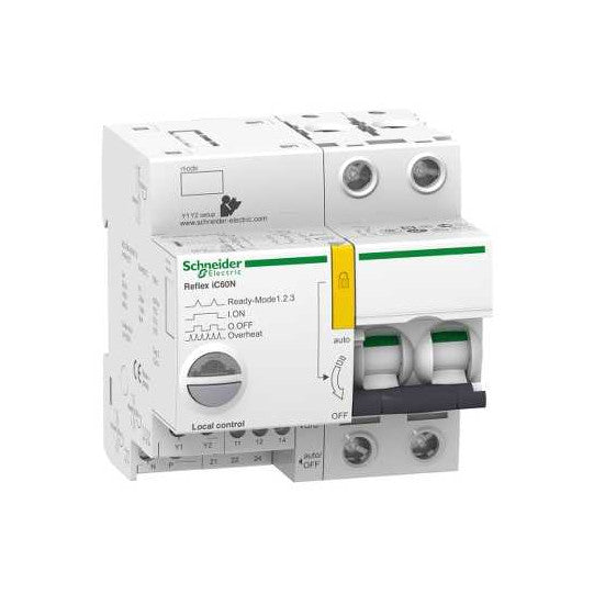 Schneider Electric Acti 9 Acti9, Reflex iC60N disjoncteur à commande intégrée 16A 2P courbe C - A9C52216