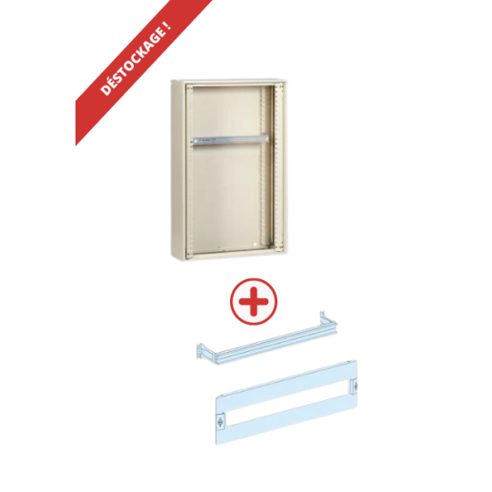 Schneider Electric SCHNEIDER 15-module enclosure equipped with rails and faceplates