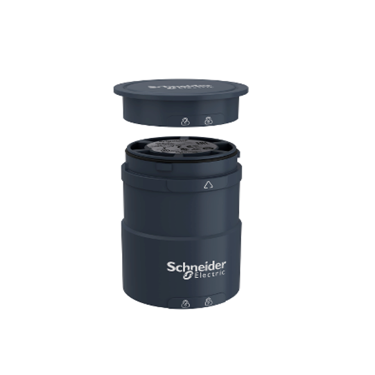 Schneider Electric SCHNEIDER Base unit with top cover for modular tower lights, black, Ø60, 24 V AC/DC - XVUC21B